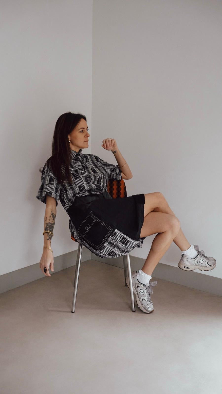 Robe carreaux patchwork